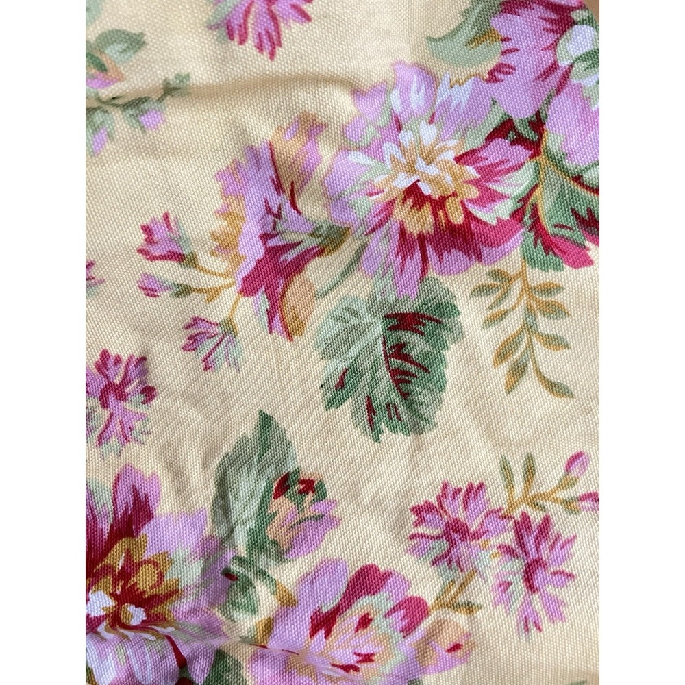April Cornell Yellow Emmaline Floral Kitchen Apron w Pocket - 100% Cotton ~ New - Picture 6 of 6